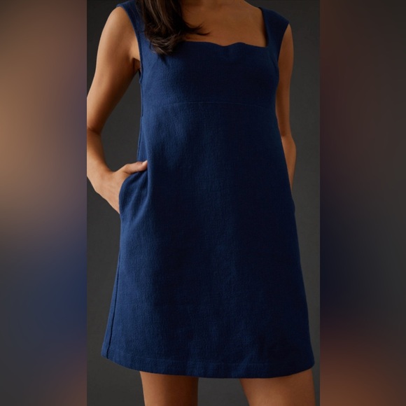 Maeve Mini Shift Dress in Blue - Picture 5 of 10